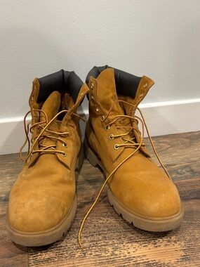 Timberland Wheat Suede Kids Lace-Up Work Boots